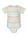 Infant Fine Jersey Bodysuit Rainbow Stripe Ghosted Front View