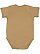 Infant Fine Jersey Bodysuit Vintage Coyote Brown 1 Back