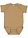 Infant Fine Jersey Bodysuit Vintage Coyote Brown 1