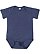 Infant Fine Jersey Bodysuit Vintage True Navy 1 Open