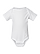 Infant Fine Jersey Bodysuit White Ghosted Front View