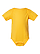 Infant Fine Jersey Bodysuit Yellow Ghosted Front View