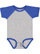 Infant Baseball Bodysuit Vintage Heather/Vintage Royal 1 Open