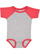 Infant Baseball Bodysuit Vintage Heather/Vintage Red 1