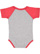 Infant Baseball Bodysuit Vintage Heather/Vintage Red 1 Back