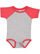 Infant Baseball Bodysuit Vintage Heather/Vintage Red 1 Open