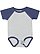 Infant Baseball Bodysuit VN Heather/VN True Navy 1 Open