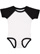Infant Baseball Bodysuit White/Black 1