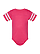 Infant Football Bodysuit Vintage Hot Pink/Blended White Ghosted Front View