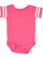 Infant Football Bodysuit Vintage Hot Pink/Blended White 1 Open
