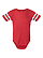 Infant Football Bodysuit Vintage Red/Blended White Ghosted Front View