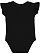 Infant Flutter Sleeve Bodysuit Black 1 BACK