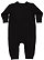 Infant Fleece One Piece Black 1 Back