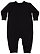 Infant Fleece One Piece Black 1 Open