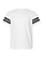 Youth Football T-Shirt White/Black Ghosted Front View
