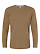 Long Sleeve Fine Jersey Shirt Coyote Brown Ghosted Front View