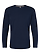 Long Sleeve Fine Jersey Shirt Navy Ghosted Front View