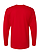 Long Sleeve Fine Jersey Shirt Red Ghosted Back View