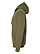 Pullover Fleece Hoodie Military Green Ghosted Side View