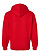 Pullover Fleece Hoodie Red Ghosted Back View