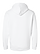 Pullover Fleece Hoodie White Ghosted Back View