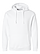 Pullover Fleece Hoodie White Ghosted Front View