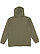 Full Zip Fleece Hoodie Military Green 1 BACK