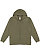 Full Zip Fleece Hoodie Military Green 1