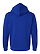 Full Zip Fleece Hoodie Royal Ghosted Back View