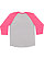 Baseball Fine Jersey Shirt Vn Heather/Vn Hot Pink 1 Back