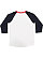 Baseball Fine Jersey Shirt White/Navy/Red 1 Back