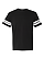 Football Fine Jersey T-Shirt Black/White Ghosted Front View