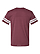 Football Fine Jersey T-Shirt Vintage Burgundy/Blended White Ghosted Back View