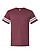 Football Fine Jersey T-Shirt Vintage Burgundy/Blended White Ghosted Front View