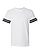 Football Fine Jersey T-Shirt White/Black Ghosted Front View