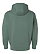 Unisex Luxury Heavy Hoodie Basil Ghosted Back View