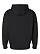 Unisex Luxury Heavy Hoodie Black Ghosted Back View